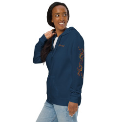 Sudadera con capucha y cremallera unisex Iris