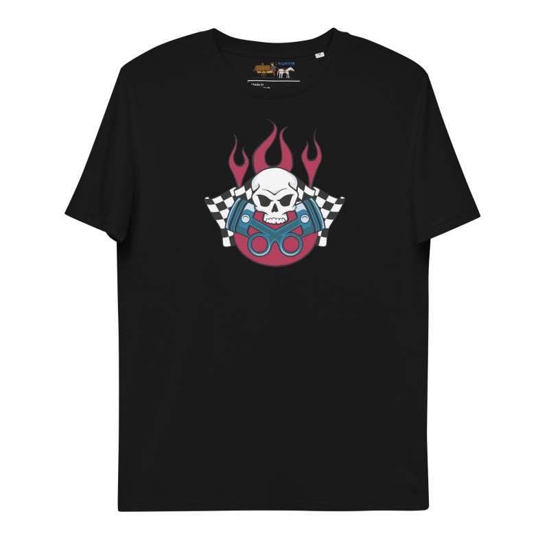 Unisex organic cotton t-shirt Skull & Pistons