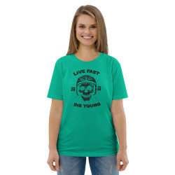 Camiseta de algodón orgánico unisex Live Fast N