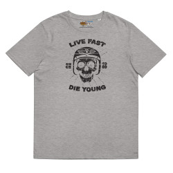 Camiseta de algodón orgánico unisex Live Fast N