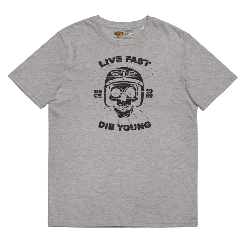 Camiseta de algodón orgánico unisex Live Fast N