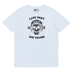 Camiseta de algodón orgánico unisex Live Fast N
