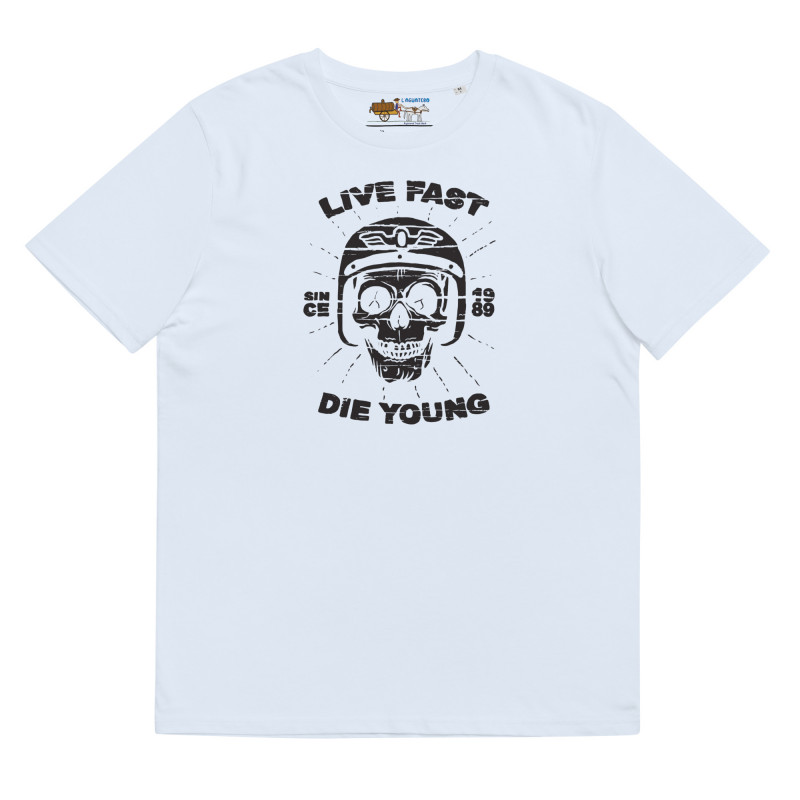 Camiseta de algodón orgánico unisex Live Fast N