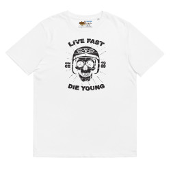 Camiseta de algodón orgánico unisex Live Fast N