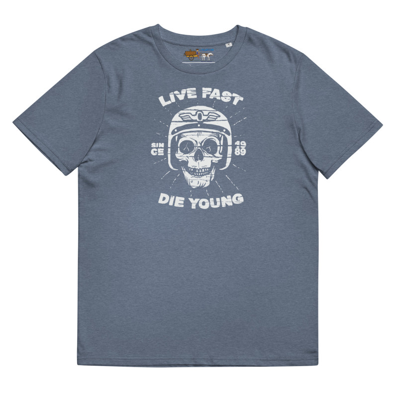 Unisex organic cotton t-shirt Live Fast B
