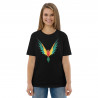 Camiseta de algodón orgánico unisex Loro Fractal