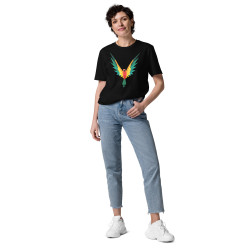 Camiseta de algodón orgánico unisex Loro Fractal