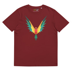 Camiseta de algodón orgánico unisex Loro Fractal