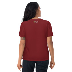 Camiseta de algodón orgánico unisex Loro Fractal
