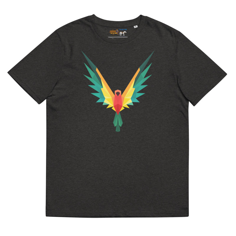 Camiseta de algodón orgánico unisex Loro Fractal