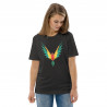 Camiseta de algodón orgánico unisex Loro Fractal
