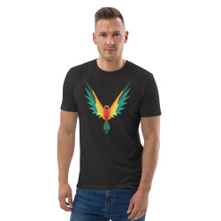 Camiseta de algodón orgánico unisex Loro Fractal