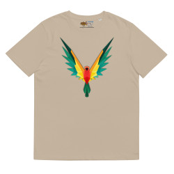 Camiseta de algodón orgánico unisex Loro Fractal