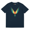 Camiseta de algodón orgánico unisex Loro Fractal