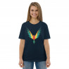 Camiseta de algodón orgánico unisex Loro Fractal