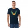 Camiseta de algodón orgánico unisex Loro Fractal