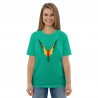 Camiseta de algodón orgánico unisex Loro Fractal