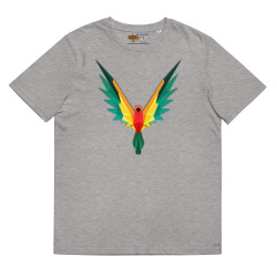 Camiseta de algodón orgánico unisex Loro Fractal