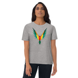 Camiseta de algodón orgánico unisex Loro Fractal