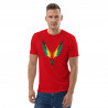 Camiseta de algodón orgánico unisex Loro Fractal