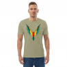 Unisex organic cotton t-shirt Fractal Parrot
