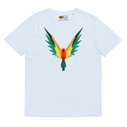 Camiseta de algodón orgánico unisex Loro Fractal