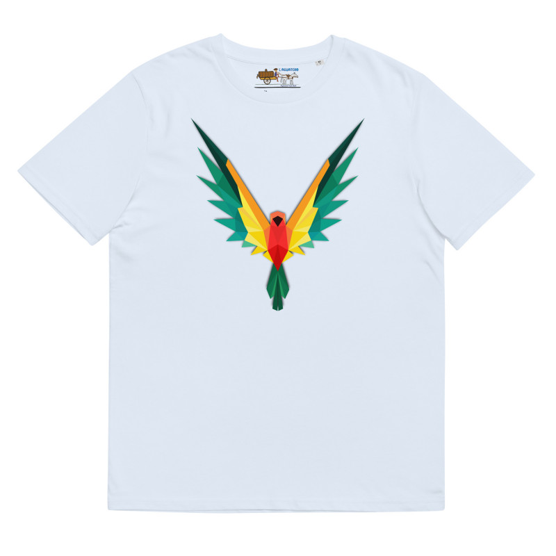 Camiseta de algodón orgánico unisex Loro Fractal