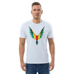 Camiseta de algodón orgánico unisex Loro Fractal