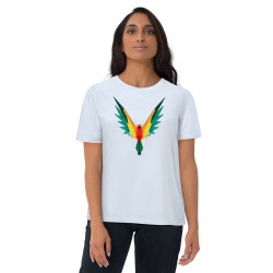 Camiseta de algodón orgánico unisex Loro Fractal