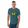 Camiseta de algodón orgánico unisex Loro Fractal