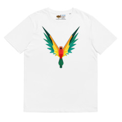 Unisex organic cotton t-shirt Fractal Parrot