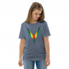 Camiseta de algodón orgánico unisex Loro Fractal
