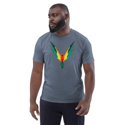 Camiseta de algodón orgánico unisex Loro Fractal