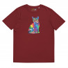 Unisex organic cotton t-shirt Fractal Colored Cat