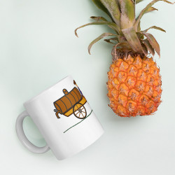 White glossy mug L’Aguatero