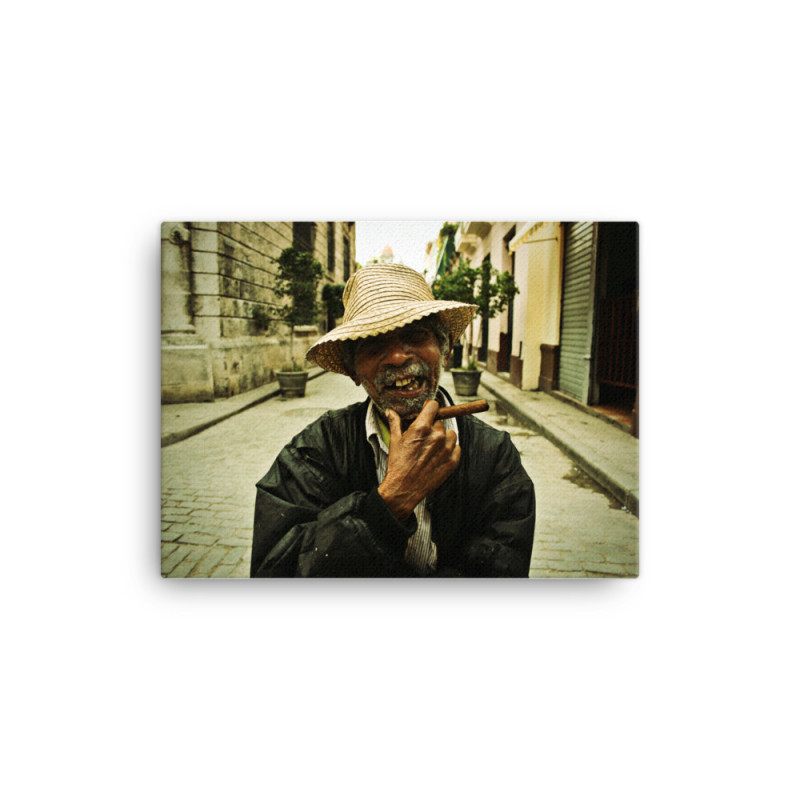 Canvas Old Man Cigar