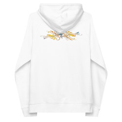 Sudadera con capucha raglan eco unisex Mariposa